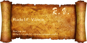 Rudolf Vince névjegykártya