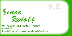 vince rudolf business card